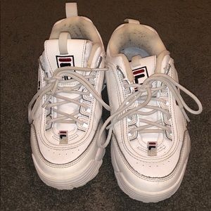 USED CHUNKY FILAS 6.5 WOMENS IN GOOD CONDITION